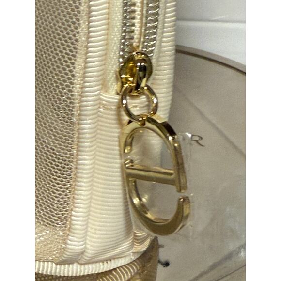 Dior 2025 Embroidered Beige Mesh Makeup Bag/Pouch - NEW in package - Picture 3 of 4